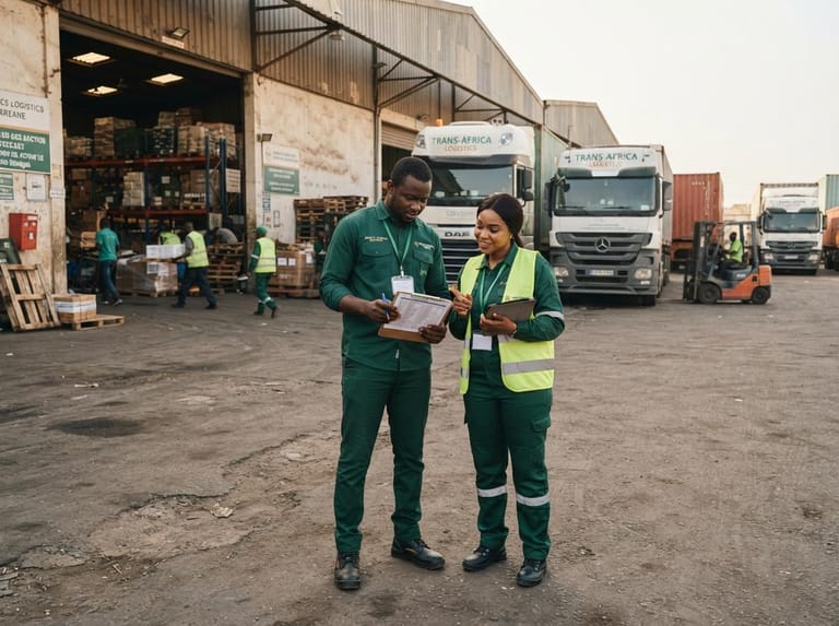 A logistics enterprise team applying ESG practices on site